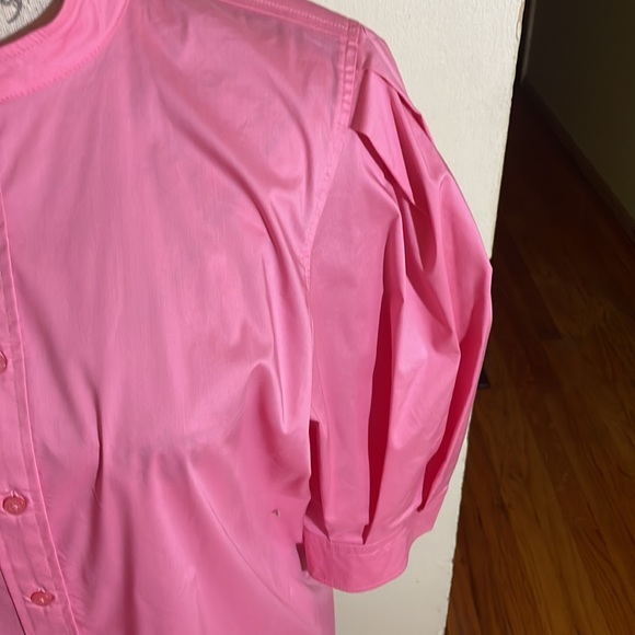 Ralph Lauren Black Label Pink Puff Sleeve Button Down Blouse - Picture 3 of 6